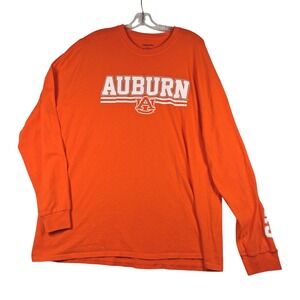 Captivating Apparel Auburn Tigers Long Sleeve T-Shirt Mens 2XL Orange Cotton